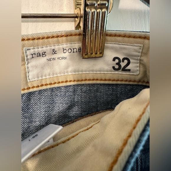 RAG & BONE 32 Maya High Rise Ankle Slim Button Fly Bluebell Cotton Jeans - Picture 7 of 14